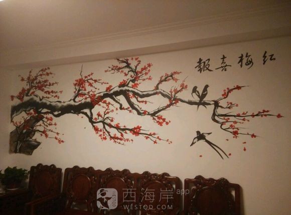 墙体彩绘喜欢吗，家装工装都可以呦