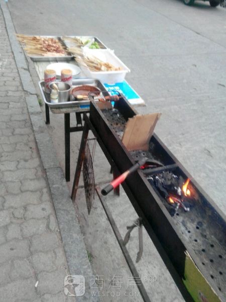 佳世客东门往北走有个烤串的青年……