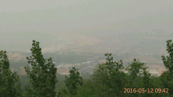 雾霾下的金沙滩！