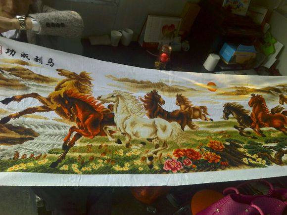 刺绣 马到成功，祝大家事业顺利，步步高升！