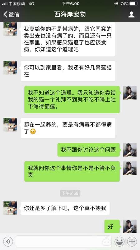 求扩散。2500块钱买的星期猫。无良商家