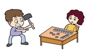 妻子痴迷麻将不管娃 丈夫怒砸茶馆麻将机