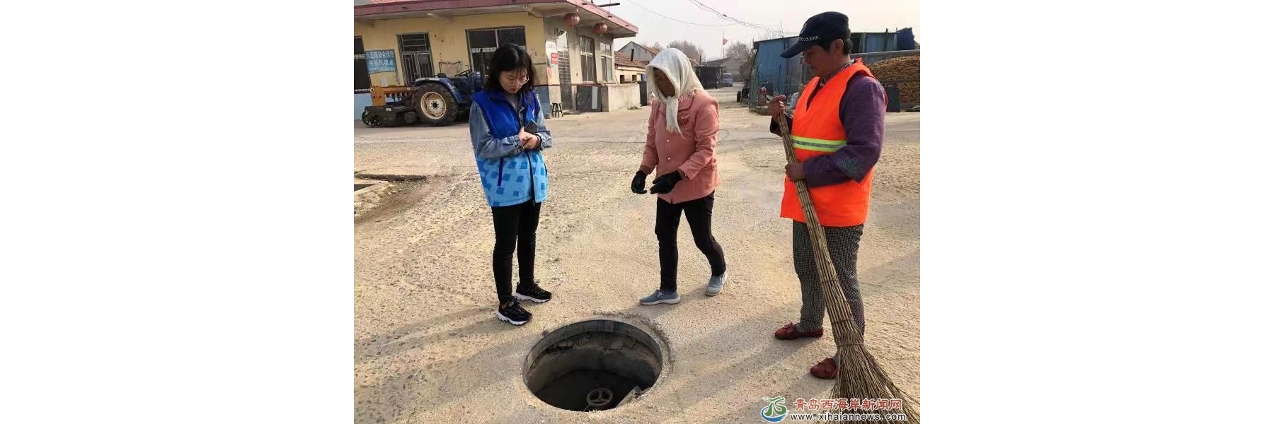 六汪镇：水井盖破损严重成陷阱 网格员快速行动除隐患