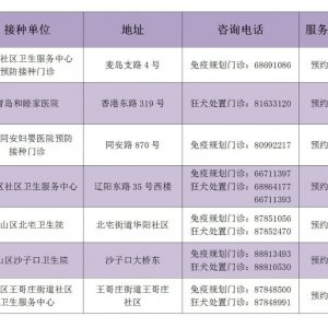 青岛市崂山区关于暂停疫苗接种服务的公告