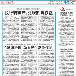 执行转破产，兑现胜诉权益！区法院?审结首起执行转破产案件