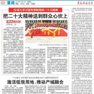 “产业聚合·城市更新”座谈会在青岛光电产业园项目现场召开