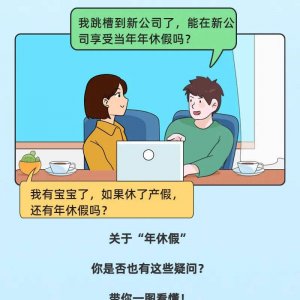 入职新单位，能休当年年休假吗？关于年休假，一图说清！
