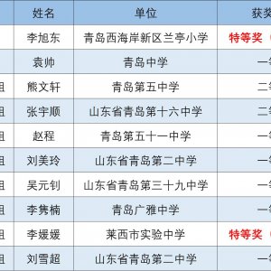 新区教师获特等奖，将代表山东省参加全国赛